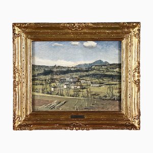 Domenico de Bernardi, Landschaft, 20. Jh., Öl auf Karton, gerahmt
