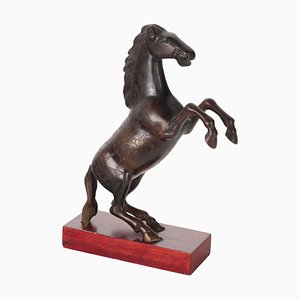 Sculpture Cheval en Bronze, Chine, 20ème Siècle