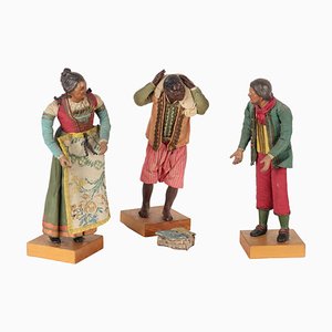 Ceramic Statues, Italy, 19th Century, Set of 3