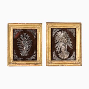 Silver Plaques, Italy, 19th Century, Set of 2