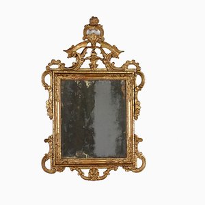 Barocker Spiegel mit Holzrahmen, Italien, 18. Jh.