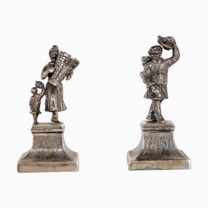 Italian Silver Figures, Set of 2