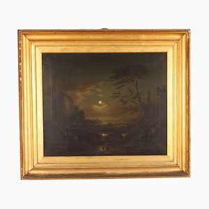 Olio su tela, paesaggio, XIX secolo, Italia