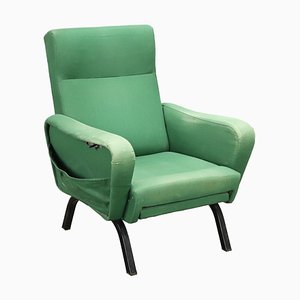 Italienischer Sessel mit Grünem Bezug, 1960er