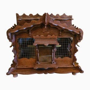 Early 20th Century French Handmade Wooden Birdcage