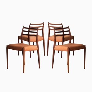 Model 78 Dining Chairs by Niels O. Moller from J.L. Møllers, 1960s, Set of 4