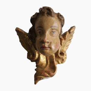 Ange ou Putto Baroque Sculpté, 18ème Siècle