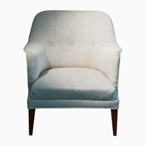 Dänischer Stuhl aus Buche & Wolle, 1950er