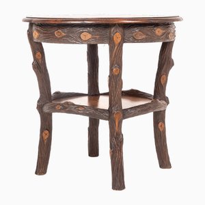 19th Century Pine Side Table with Inlaid Top