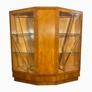 Art Deco Burr Walnut and Maple Sunburst Cabinet, 1930s