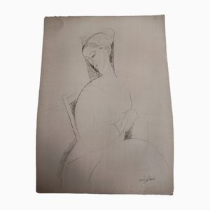 Amedeo Modigliani, Seduced Woman, Limitierte Auflage Lithographie, Frühes 20. Jh