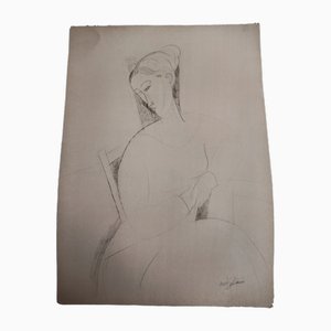 Lithographie Amedeo Modigliani, Femme Séduite, Début du 20ème Siècle