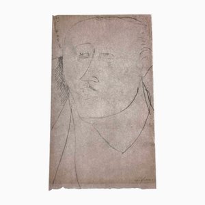 Lithographie Amedeo Modigliani, Portrait d'un Homme, Début du 20ème Siècle
