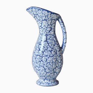 Vaso in ceramica blu, anni '50