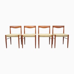 Dining Room Chairs in Teak by Henry Walter Klein for Bramin, Set of 4