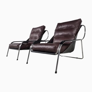 First Edition Maggiolia Lounge Chairs for Zanotta attributed to Marco Zanuso, Italy, 1950s, Set of 2