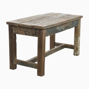 Mesa vintage de madera patinada