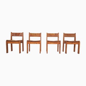 Dining Chairs attributed to Ate van Apeldoorn for Houtwerk Hattem, Netherlands, 1970s, Set of 4