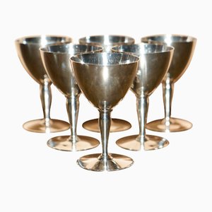 Copas de vino de plata esterlina de Tiffany & Co. Juego de 6