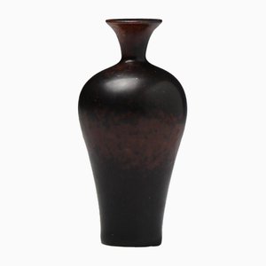 Schwarze Miniatur Vase von Gunnar Nylund für Rörstrand