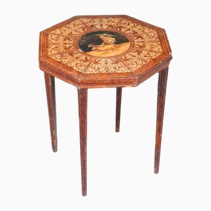 Vintage Inlaid Wooden Table