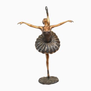 French Bronze Ballerina Ballet Dancer Statue