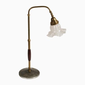 Model Ministry Table Lamp with Murano Glass Lampshade, 1930s