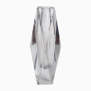 Facettierte Vase aus Muranoglas, 1970er