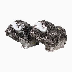 Fat Lava Bisons from Otto Keramik, 2000s, Set of 2