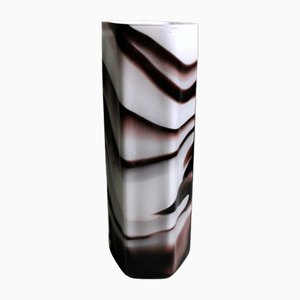 Murano Colored Opaline Vase Glass by Moretti Carlo