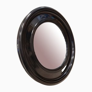 Vintage Lacquered Frame Convex Mirror, France