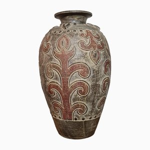 Decorated Terracotta Vase, 1970s