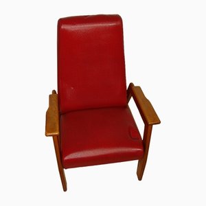 Roter Vintage Sessel, 1970er