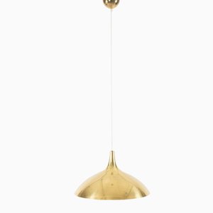 Finnish Brass Pendant Lamp by Paavo Tynell for Idman, 1950s