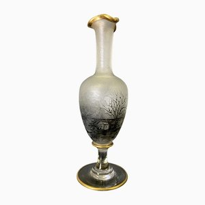 Soliflore Vase mit Herbst Dekor, 1900er
