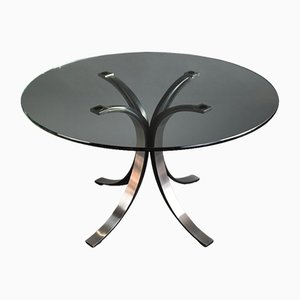 T69 Dining Table in Glass and Metal by Osvaldo Borsani from Tecno, 1960