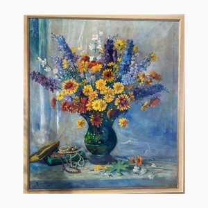 Raymond Charlot, Bouquet of Flowers, 1920s, Oil on Canvas