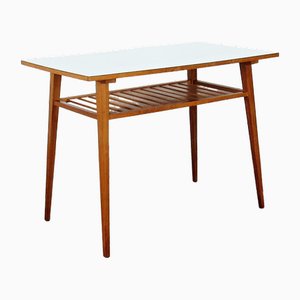 Mesa de comedor de madera y plástico, años 60