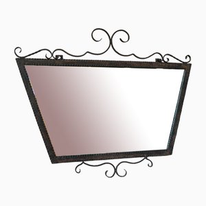 Art Deco French Mirror in Wrought Iron, 1930s
