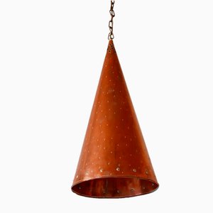 Copper Pendant Lamp by E. S. Horn Aalestrup, Denmark, 1950s