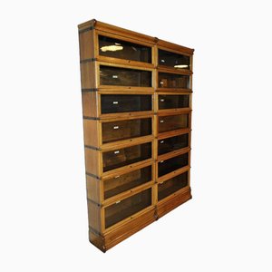 Modular Stackable Bookcase from Globe Wernicke, 1890s, Set of 18