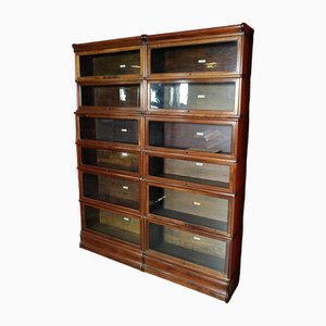Antique Modular Stackable Mahogany Bookcase from Globe Wernicke, Set of 12