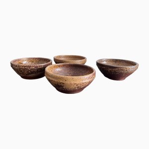 Stoneware Bowls by André Bodin for La Borne, Set of 4