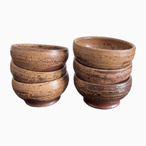 Stoneware Bowls by André Bodin for La Borne, Set of 6