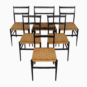 Leggera Chairs by Gio Ponti for Figli di Amedeo, Cassina, 1950s, Set of 6