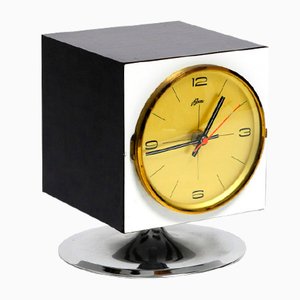 Large Space Age Table Clock with Radio from Brom, 1960s