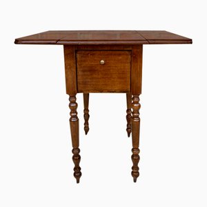 English Regency Walnut Table with Wings, 1890s