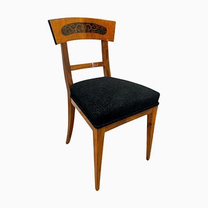 Biedermeier Dining Chair in Cherry Wood and Ink, South Germany, 1820s