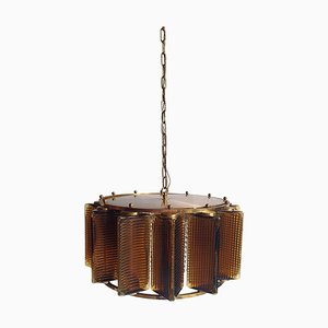 Mid-Century Chandelier attributed to Carl Fagerlund for Orrefors Sweden, 1960s