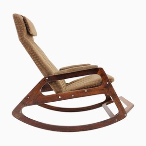 Beech Rocking Chair attributed to Uluv, Czechoslovakia, 1960s